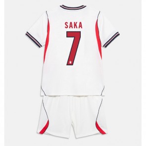 England Bukayo Saka #7 Hjemmebanetrøje Børn VM 2026 Kortærmet (+ Korte bukser)